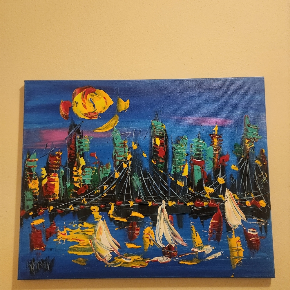 Mark kazav 16x20 original oil painting with certificate of authenticity